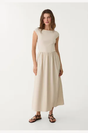 Stradivarius Contrasting midi dress M