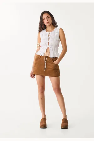 Stradivarius Faux suede skort 14