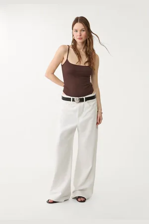 Stradivarius Strappy ribbed bodysuit S