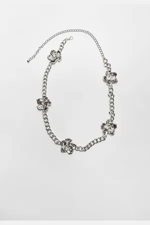 Stradivarius Metal floral belt 34