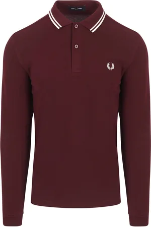 Fred Perry Longsleeve Polo Bordeaux 597 Red size L
