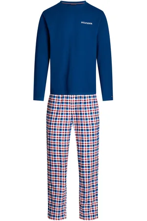 Tommy Hilfiger Pyjama Set Checks Navy Dark size L