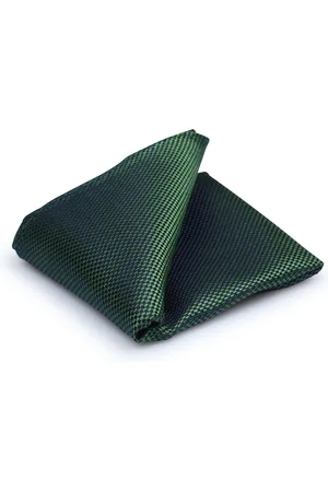 Suitable Silk Pocket Square Green