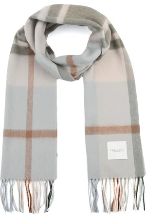 Profuomo Scarf Lambswool Checkered Grey