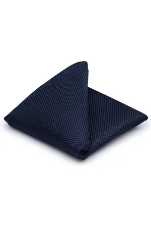 Suitable Silk Pocket Square Navy Dark