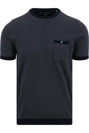 Blue Industry Industry T Shirt Stripe Navy Dark size L