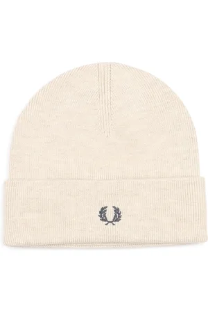 Fred Perry Beanie Wool Blend Ecru Off-White
