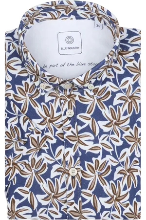 Blue Industry Industry Short Sleeve Shirt Print Dark Dark size 38