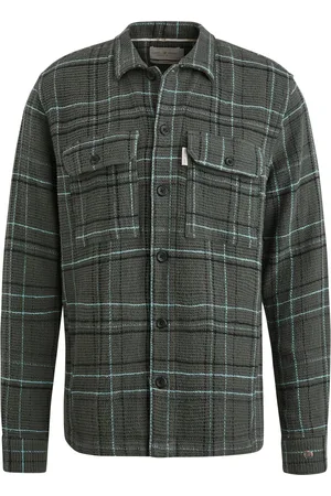 Cast Iron Overshirt Waffle Checks Dark size M
