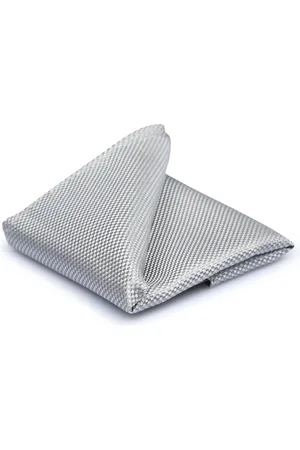 Suitable Silk Pocket Square Grey