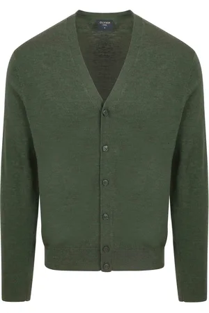 Olymp Cardigan Wool Dark Green size M