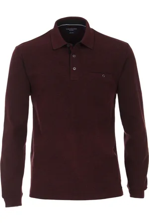 Casa Moda Poloshirt LS Bordeaux Burgundy size 3XL