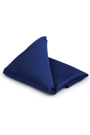 Suitable Silk Pocket Square Royal Dark