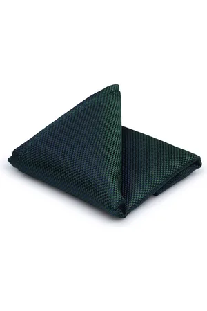 Suitable Silk Pocket Square Dark Green