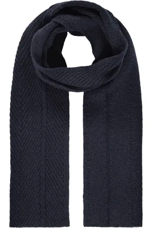 State of art Scarf Lambswool Moss Navy Blue