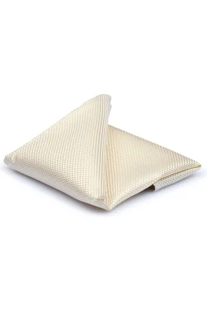 Suitable Silk Pocket Square Ecru Off-White