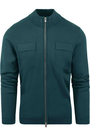 Blue Industry Cardigan Chest Pocket Dark Green size M