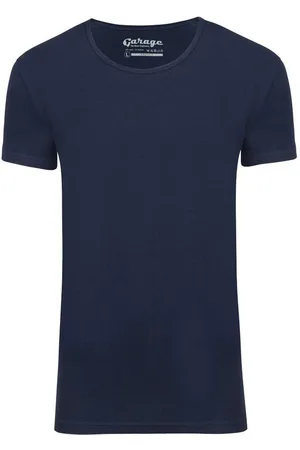 Garage Stretch Basic Dark Deep O-Neck Blue size L