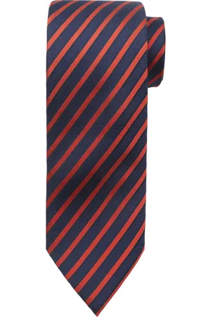Suitable Silk Tie Navy Stripe F82-1