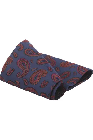Suitable Silk Necktie Paisley Navy Dark