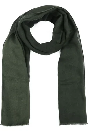 Profuomo Scarf Wool Woven Dark Green