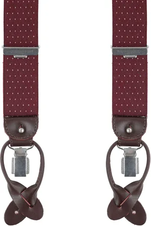 Profuomo Suspenders Bordeaux-White