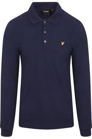 Lyle & Scott Longsleeve Polo Navy Dark size L