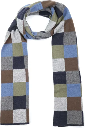 Profuomo Scarf Wool Checks Grey