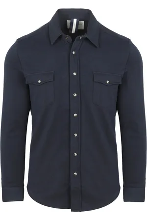 Profuomo Overshirt Western Jersey Navy Dark size L