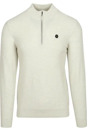 No Excess Half Zip Pullover Kit Melange Off-White size 3XL