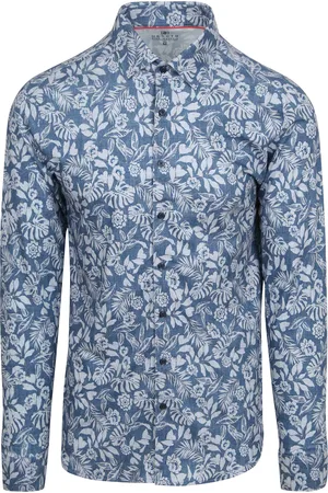 DESOTO Shirt Denim Floral size 3XL