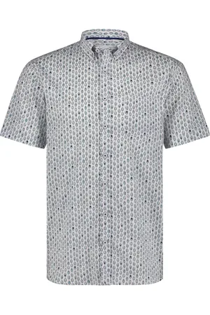 State of art Short Sleeve Shirt Print Popli Multicolour Blue White size 3XL