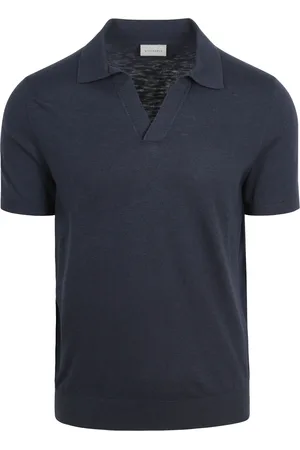 Suitable Polo Shirt Riva Linen Navy Dark size L