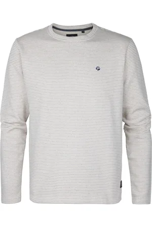 Petrol Industries Sweater Bluewave Stripe Ecru Off-White size 3XL