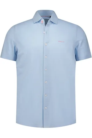 New Zealand Auckland NZA Shirt Short Sleeve Patrick Pastel Blue size L