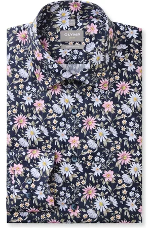 Olymp Luxor Colorful Floral Print Multicolour Dark Pink size 42