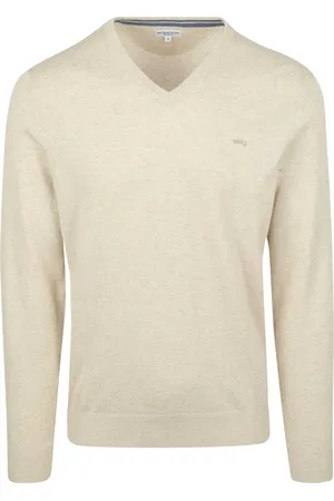 McGregor Pullover V-Neck Ecru Off-White size 3XL