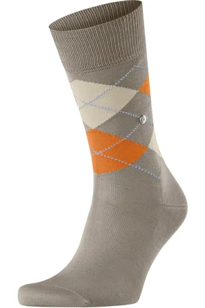 Burlington Manchester Socks Checkered 4180 Orange size 40-46