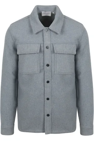 Suitable Overshirt Wool Blend Blue size M