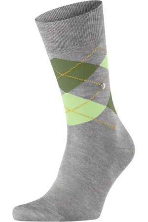 Burlington Manchester Socks Checkered Green size 40-46