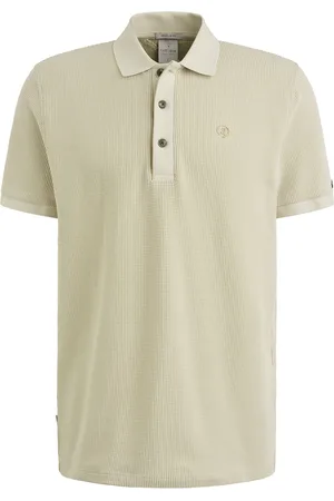 Cast Iron Polo Waffle Structure Ecru Off-White size L