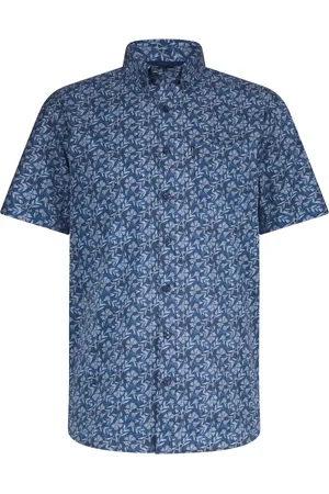 State of art Short Sleeve Shirt Leafs Navy Dark size 3XL