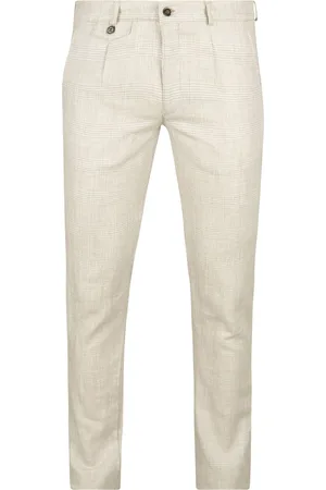 Suitable Chino Linen Blend Checks size 102