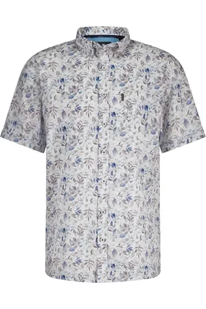 State of art Short Sleeve Poplin Shirt Beige size 3XL
