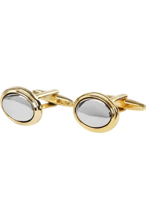 Suitable Cufflinks Oval NR223 Gold