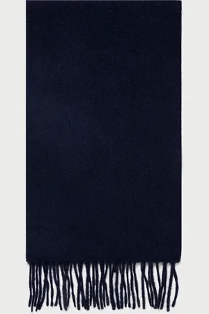 Sunspel Cashmere Woven Scarf in Navy