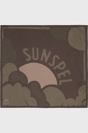 Sunspel Silk Pocket Square in Coffee/Sandstone