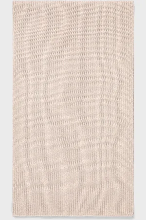 Sunspel Cashmere Ribbed Scarf in Putty