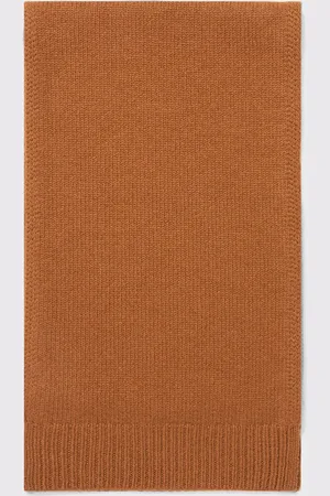 Sunspel Scottish Lambswool Scarf in Dark Camel