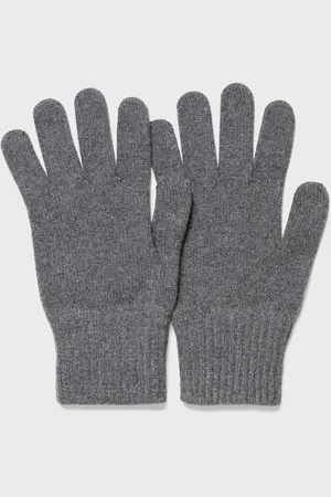 Sunspel Cashmere Knitted Glove in Grey Melange